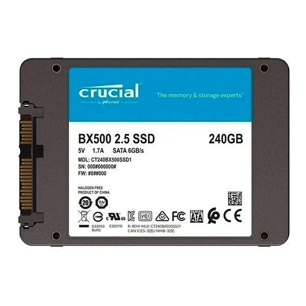DISCO SOLIDO CRUCIAL CT240BX500SSD1 BX500 240GB SATA 2.5P 