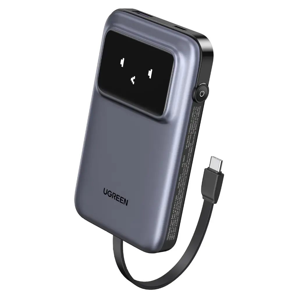POWER BANK ROBOT UGREEN 35603B 30W 10000mAh TIPO C  COLOR GRIS