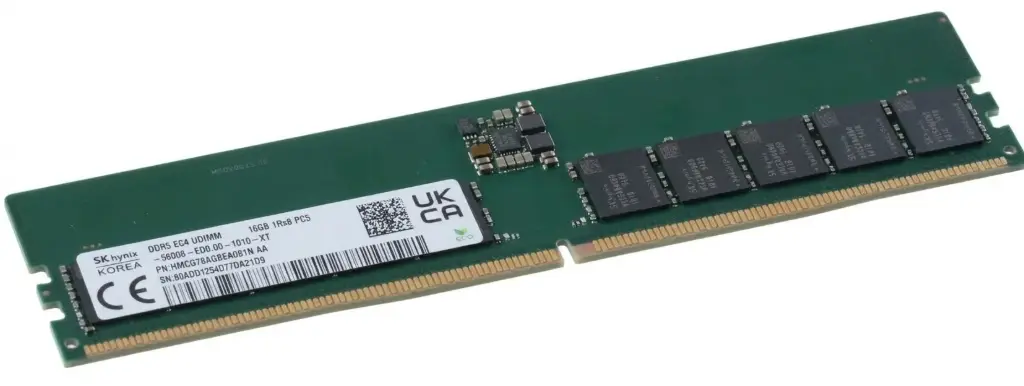 MEMORIA RAM PARA SERVIDOR SK HYNIX HMCG78AGBEA081N AA 16 GB DDR5 ECC UDIMM PC5-5600B