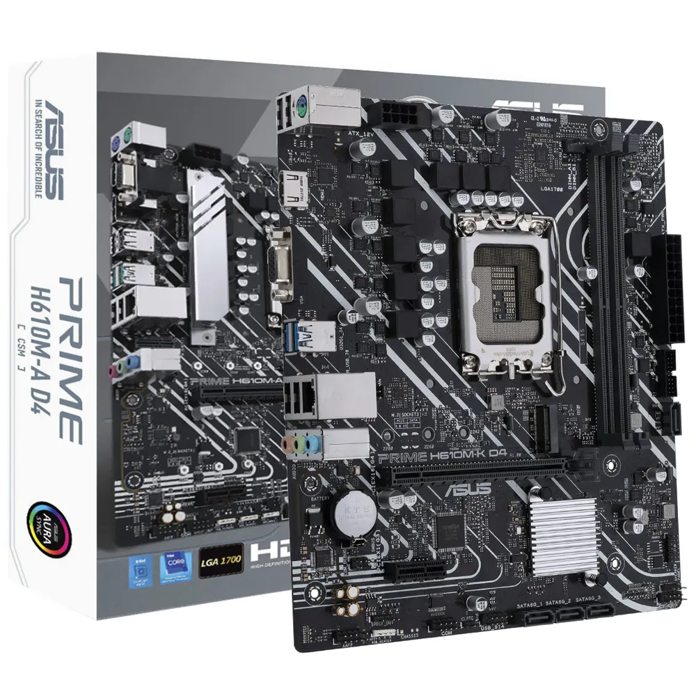 TARJETA MADRE ASUS PRIME H610M-K D4 DE 12VA -