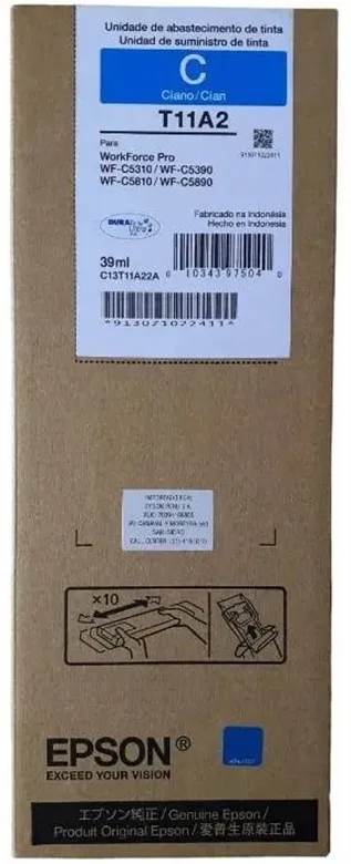 TINTA EPSON T11A2 C13T11A22A COLOR CIAN WF-C5810