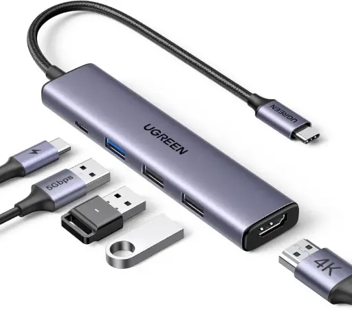 [CM478] ADAPTADOR UGREEN CM478 USB C, MULTIPUERTOS 
