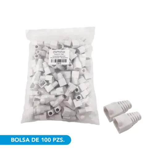 [C845] CAPUCHON DIMAX C845 PARA RJ45 COLOR BLANCO BOLSA 100 UNIDADES 