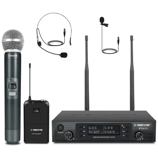 [PTU-71-1H1B] SISTEMA DE MICROFONO INALAMBRICO UHF PHENYX PRO  PTU-71-1H1B