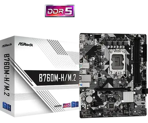 [B760M-H] TARJETA MADRE ASROCK B760M-H/M.2 DE 12VA 